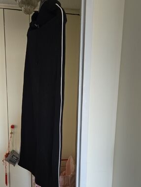 Express Black Skirt Set with White Side Stripe Accent